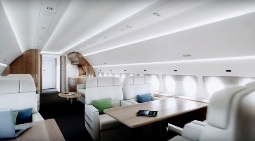 interni Sukhoi Business Jet